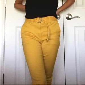 yellow express pants
